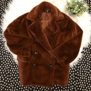 Super Cozy Free People Kate Teddy Jacket Coat
